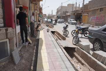 پیاده رو خیابان 16 متری خمینی شهر